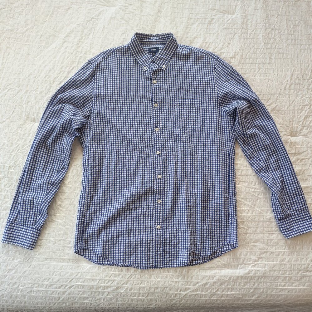 J Crew Seersucker Shirt